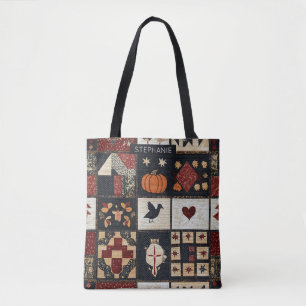 Primitives Bauernhaus Appliqué & Geometric Tasche