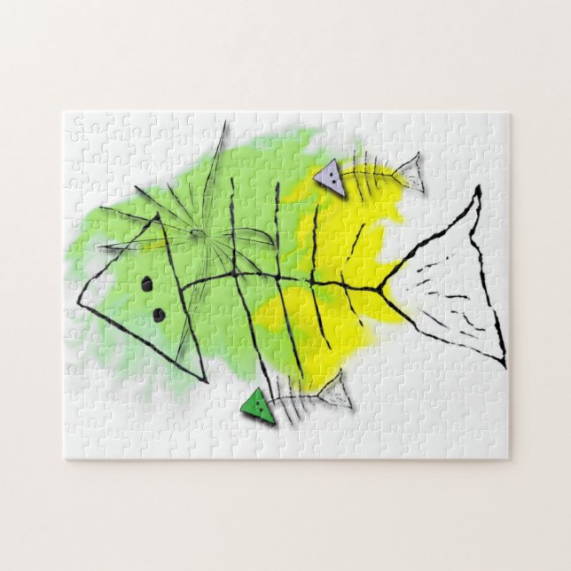 Primitives Fischpuzzle (Horizontal)