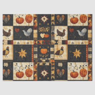Primitives Folkkunstmuster Rustikaler Herbst Seidenpapier