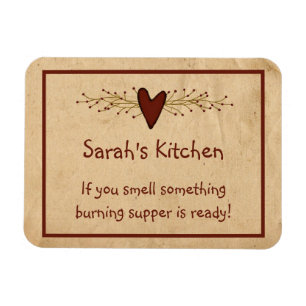 Primitives Herz Kitchen Magnet