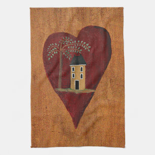 Primitives Herz Küchentuch