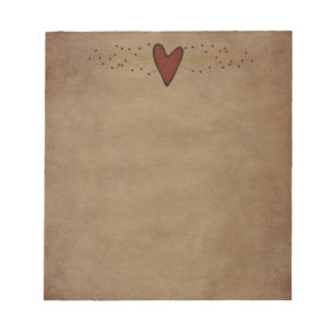 Primitives Herz-Notepad Notizblock