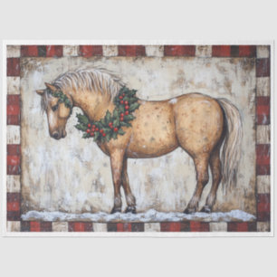 Primitives Weihnachtspferd Seidenpapier