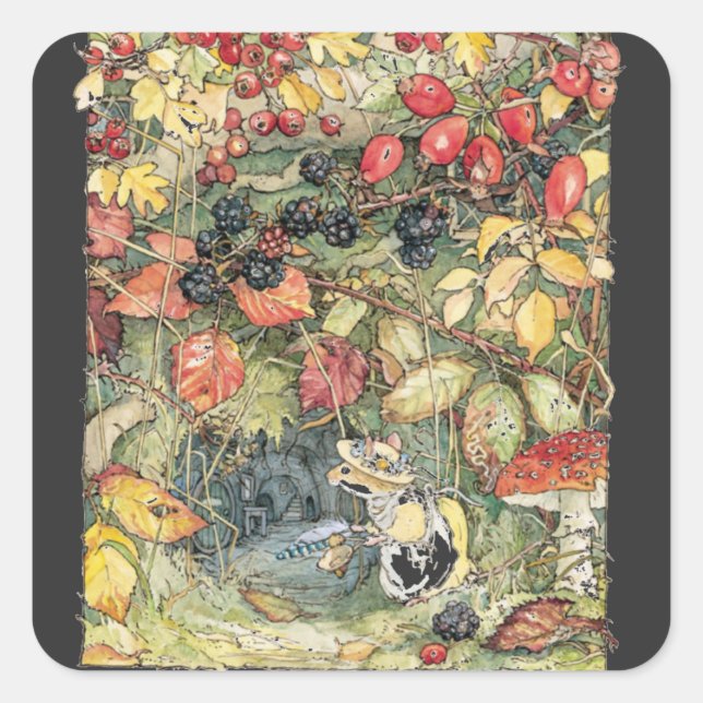 Primrose am Eingang der Tunnels Spiral Quadratischer Aufkleber (Vorderseite)