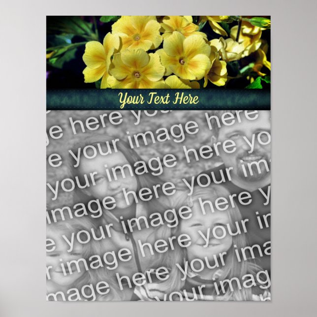 Primrose-Blume Personalisiertes Foto hinzufügen Poster (Vorne)