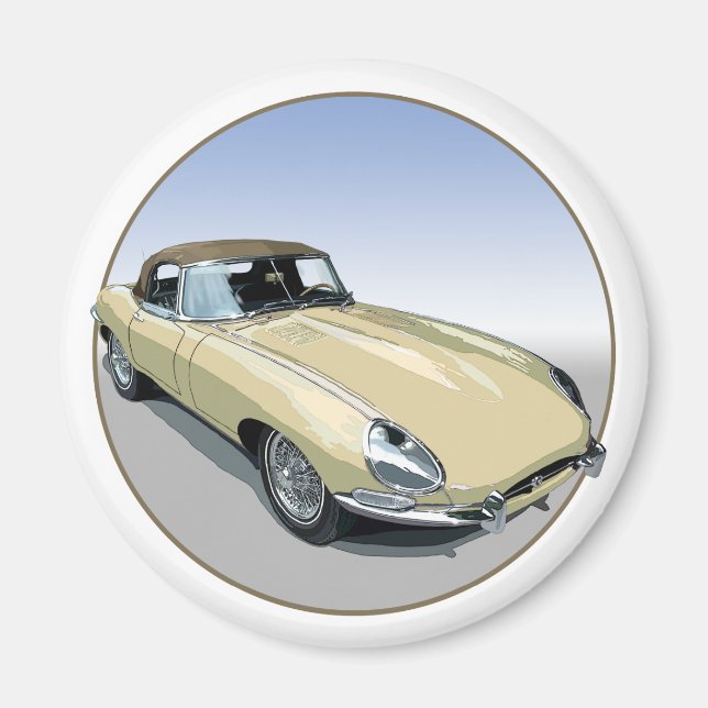 Primrose E Type Roadster Magnet (Vorne)