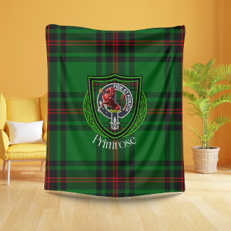 Primrose-Schottischer-Clan-Tartan-Wappen Fleecedecke