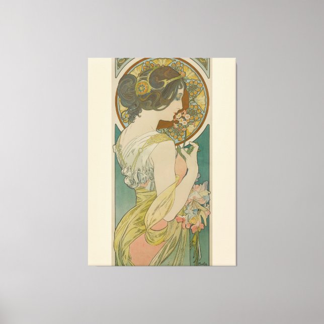 Primrose von Alphonse Mucha (1899) Leinwanddruck (Vorderseite)