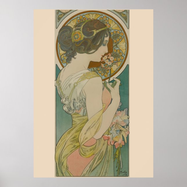Primrose von Alphonse Mucha (1899) Poster (Vorne)