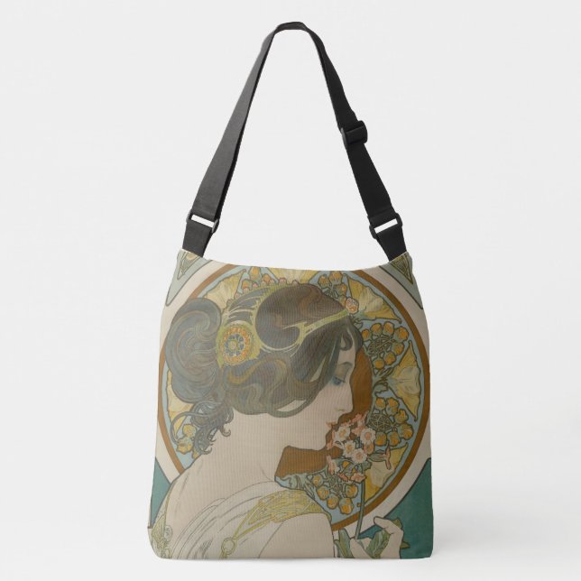 Primrose von Alphonse Mucha (1899) Tragetaschen Mit Langen Trägern (Vorderseite)
