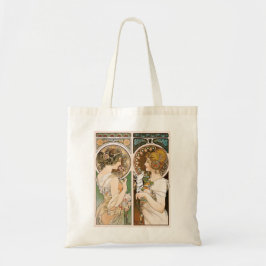 Primrosen und Feather, Mucha Tragetasche