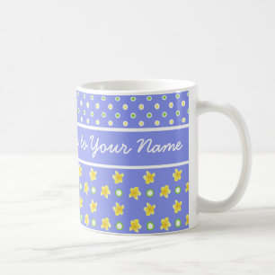Primroses Café Mug : Personnaliser : Pois bleus