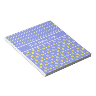 Primroses Notepad to Personalize: Blue Polka Dots Notizblock