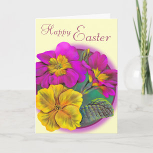 Primula Happy Oaster Creme Rosa Kunstkarte Feiertagskarte