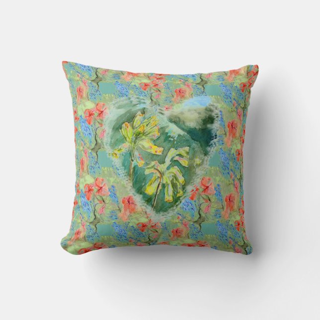 Primula Heart von Alexandra Cook Kissen (Vorderseite)