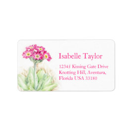 Primula rose mariage réponse étiquette de adresse