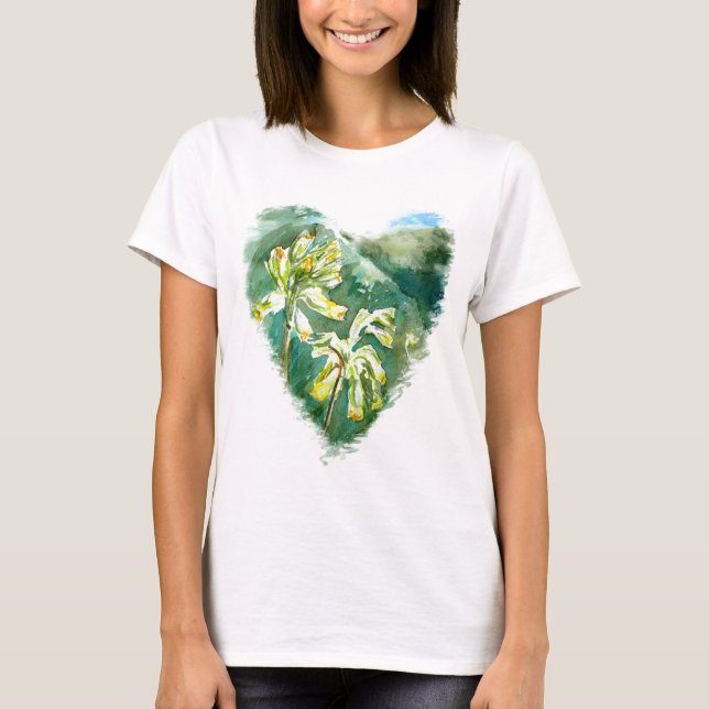 Primula veris Green Heart T-Shirt (Vorderseite)