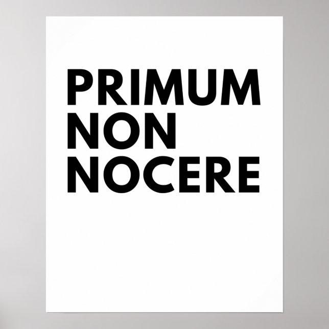 Primum non nocere Der hippokratische Eid der Krank Poster (Vorne)