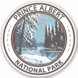Prince Albert Nationalpark Kanada im Winter Art Aufkleber