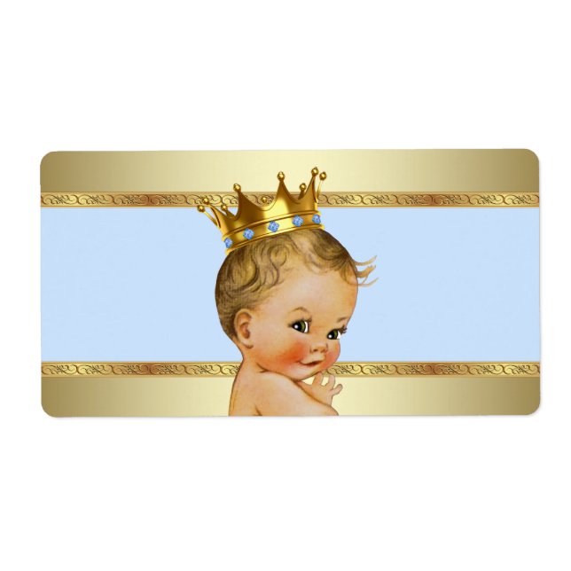 Prince Baby Dusche Wasser Flasche Etikett (Vorne)