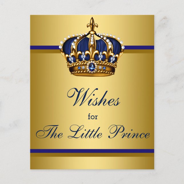 Prince Baby Shower Games wünscht sich Baby Flyer (Vorne)