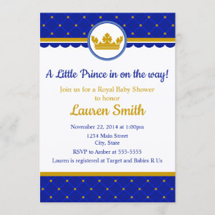 Prince Baby Shower Invasion Baby Boy Royal Einladung
