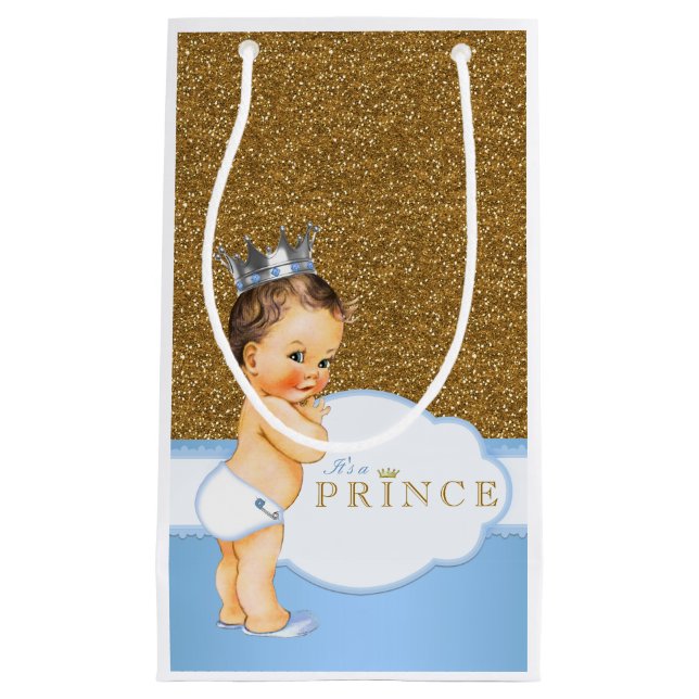Prince Baby Shower Kleine Geschenktüte (Vorderseite)