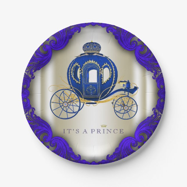 Prince Baby Shower Pappteller (Vorderseite)