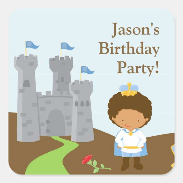 Prince Birthday Party Sticker (Vorderseite)