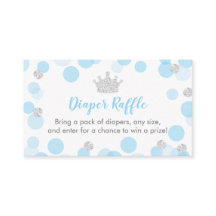 Prince Blue & Silver Baby Duschdusche Windeln Raff