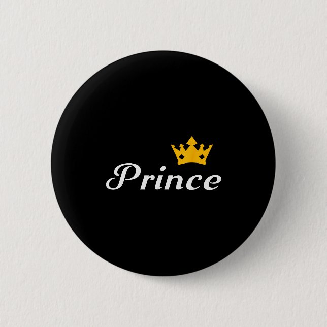Prince Boys Men Family Matching Valentines Day  Button (Vorderseite)