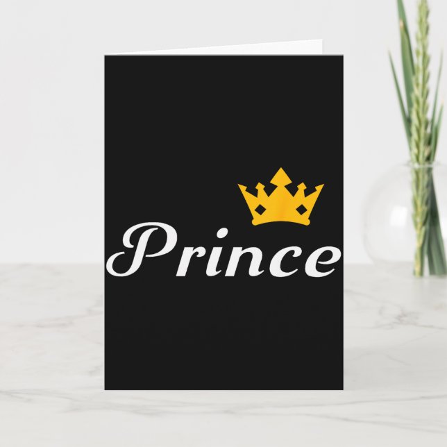 Prince Boys Men Family Matching Valentines Day  Karte (Vorderseite)