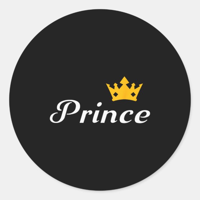 Prince Boys Men Family Matching Valentines Day  Runder Aufkleber (Vorderseite)
