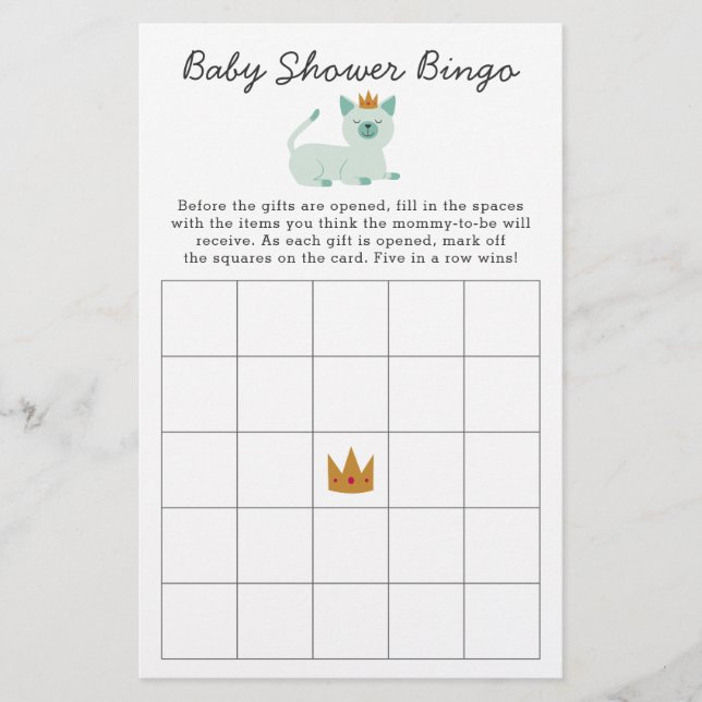 Prince Cat Bingo Baby Showspiel (Vorderseite)