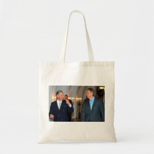 Prince Charles und Premierminister Tony Blair Tragetasche