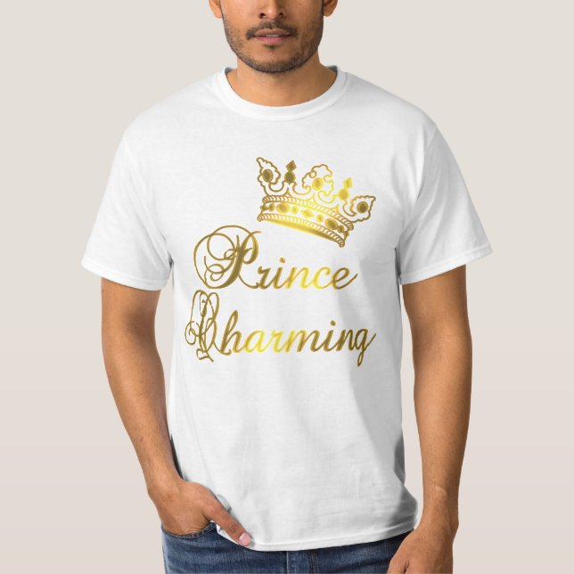 Prince charme dans le T-shirt d'or pour le bébé ou (Devant)
