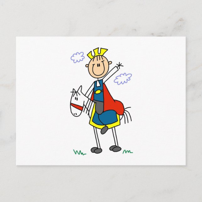 Prince Charming auf dem Pferd Postkarte (Vorderseite)
