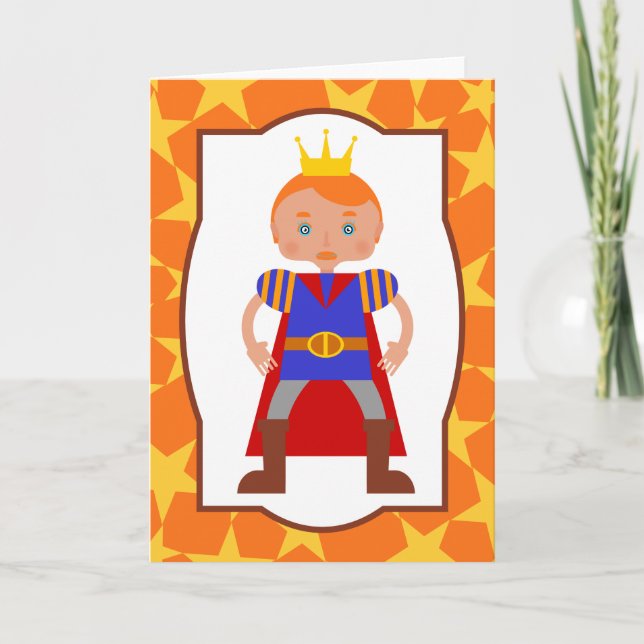 Prince Charming Boy Birthday Party Karte (Vorderseite)
