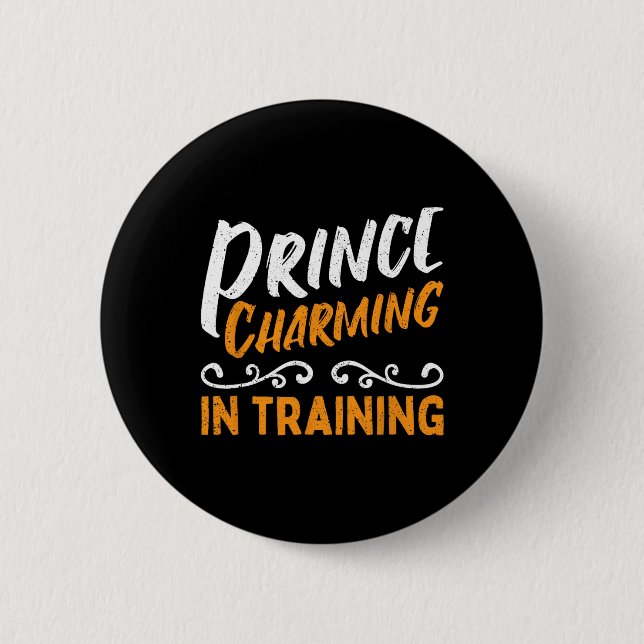 Prince Charming in der Ausbildung Märchen Button (Vorderseite)