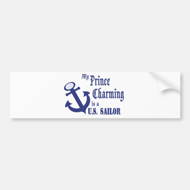 Prince Charming ist ein Seemann Autoaufkleber (Vorne)
