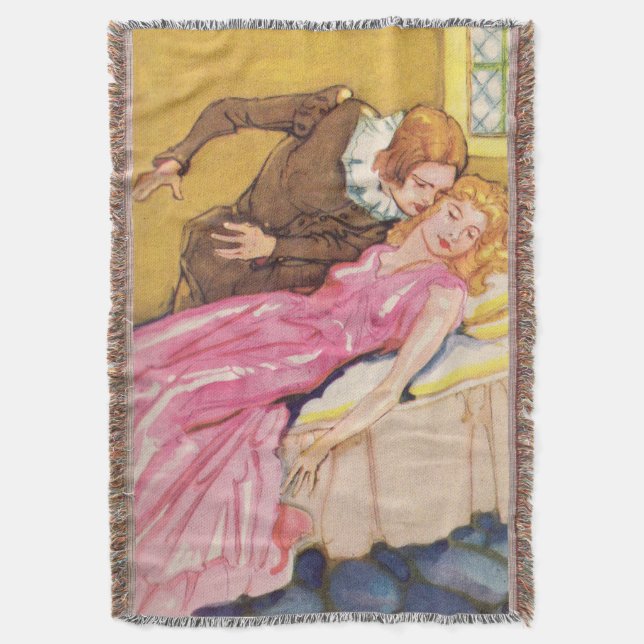 Prince Charming küsst Schlaf Schönheit Decke (Vorderseite Vertikal)