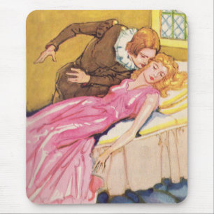 Prince Charming küsst Schlaf Schönheit Mousepad