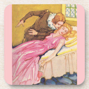 Prince Charming küsst Schlaf Schönheit Untersetzer