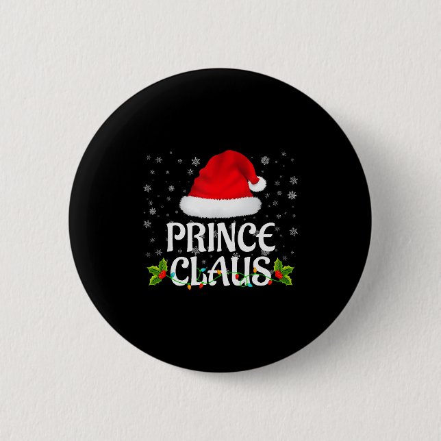 Prince Claus Weihnachtslichter Weihnachtsmann Pyja Button (Vorderseite)