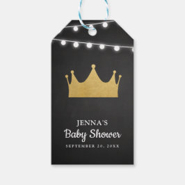 Prince Crown | Baby Dusche Gold Foil | Kopfbrett Geschenkanhänger