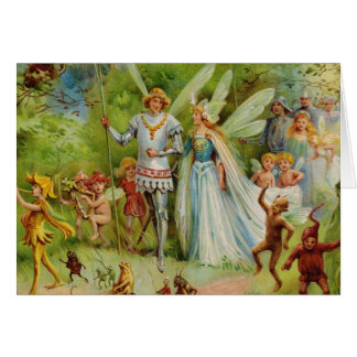 Prince de la fée et Thumbelina dans le Bois magiqu