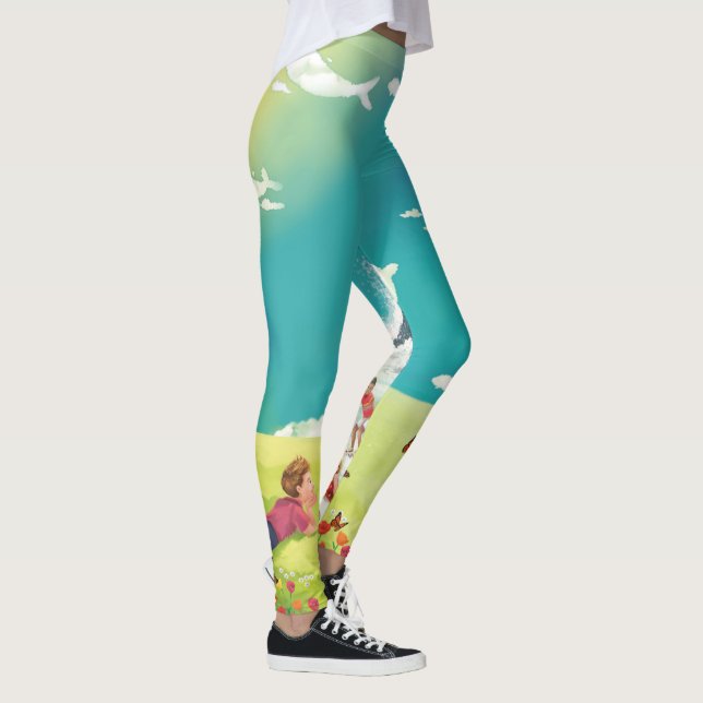 PRINCE DES BALEINES BALEINES REGARDANT LES Legging (Droite)