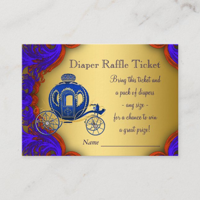 Prince Diaper Raffle Tickets Begleitkarte (Vorderseite)