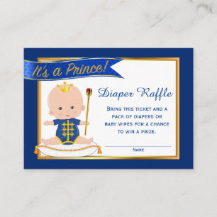 Prince Diaper Raffle Tickets Begleitkarte