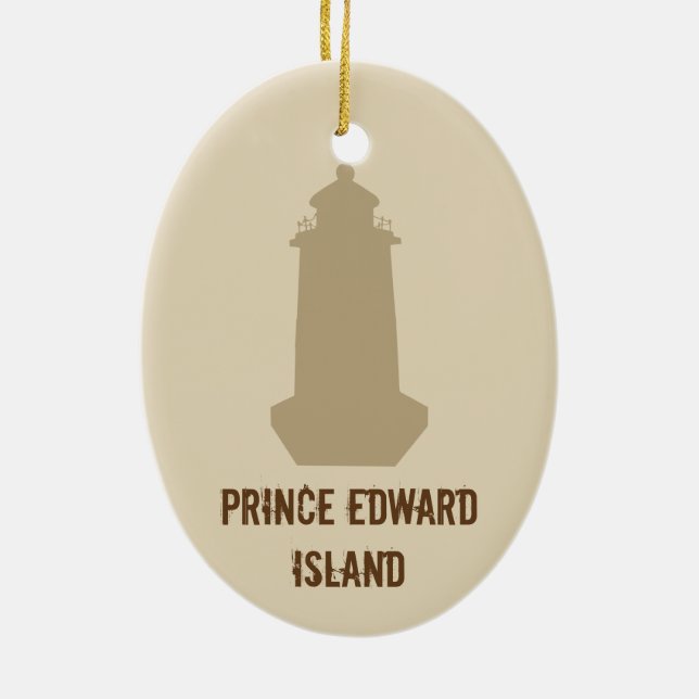 Prince-Edward-Inselleuchtturm Keramik Ornament (Hinten)